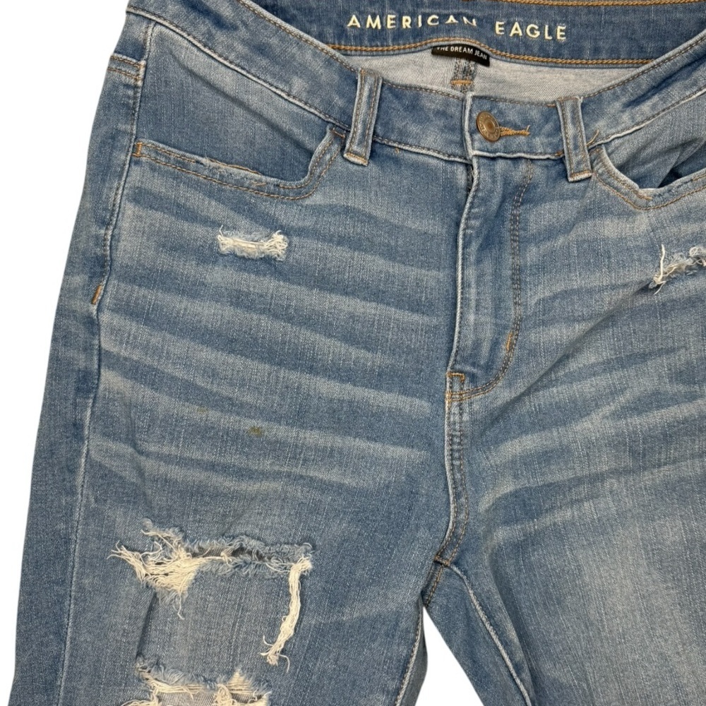 American Eagle Dream Jean High Rise Jegging frayed Size 6 - Picture 3 of 6